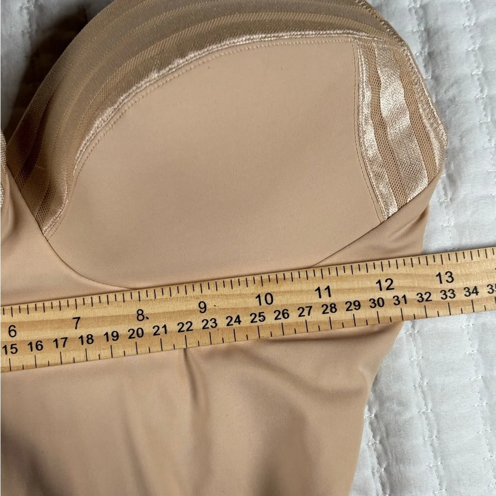 SPANX Assets Red Hot Label Nude Shapewear Slip Dress Built-In Bra Size L